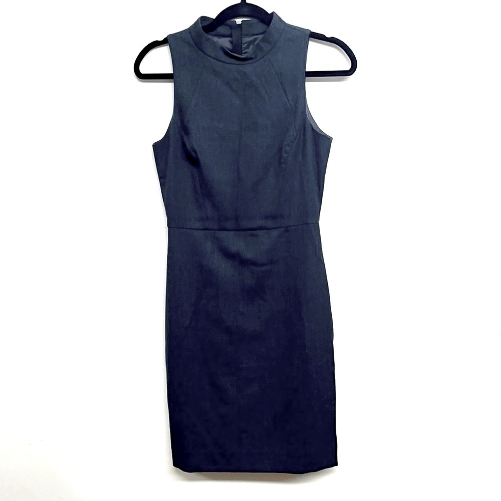 J. Crew black High Neck Shift Dress 0